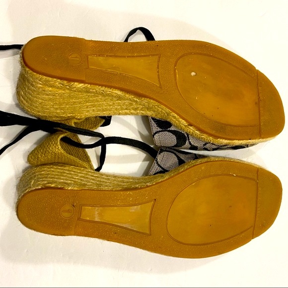 Coach Lace Up BRITTNEY Espadrille Wedges - Picture 4 of 5